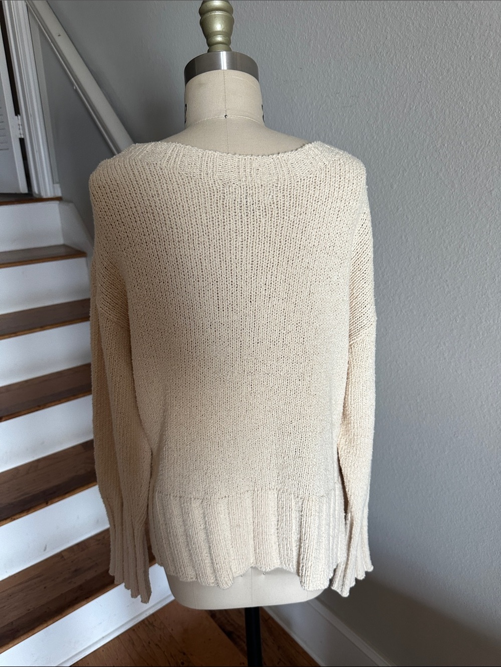 J Crew Marina sweater in textured cotton blend warm sesame - Picture 4 of 7